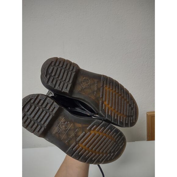 Dr Doc Martens Air Wair Patent Deep Purple Combat Boots Ladies Size 6 Men's sz 5 - Picture 12 of 14